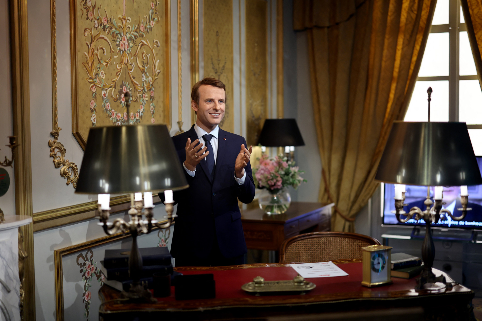 La statue de cire d'Emmanuel Macron