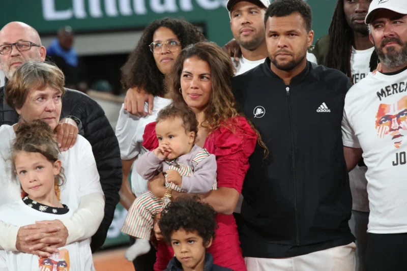 Jo-Wilfried Tsonga avec sa fille
